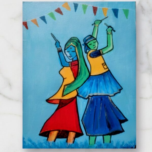 Abstract painting with Acrylic colors