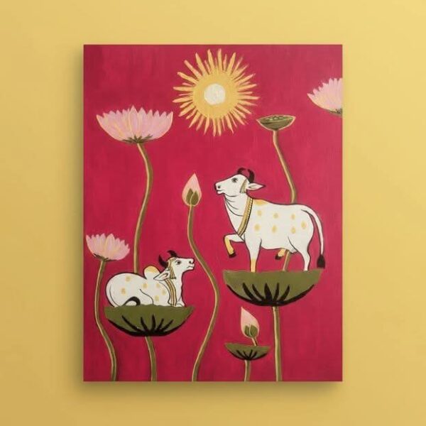 Abstract painting on canvas