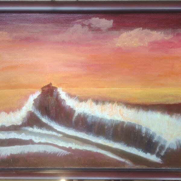 Violent sea and rock