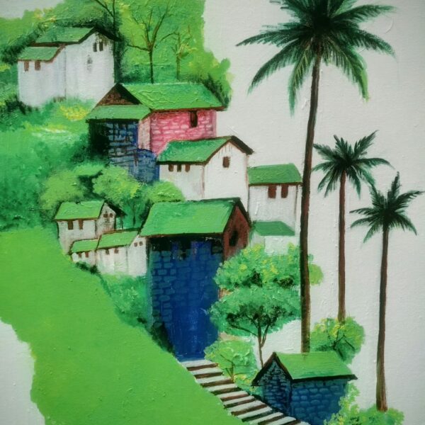 Landscape in green shade
